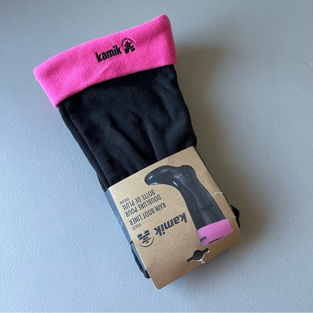 Womens Rainboot Liner Black Pink BARBIECORE NWT